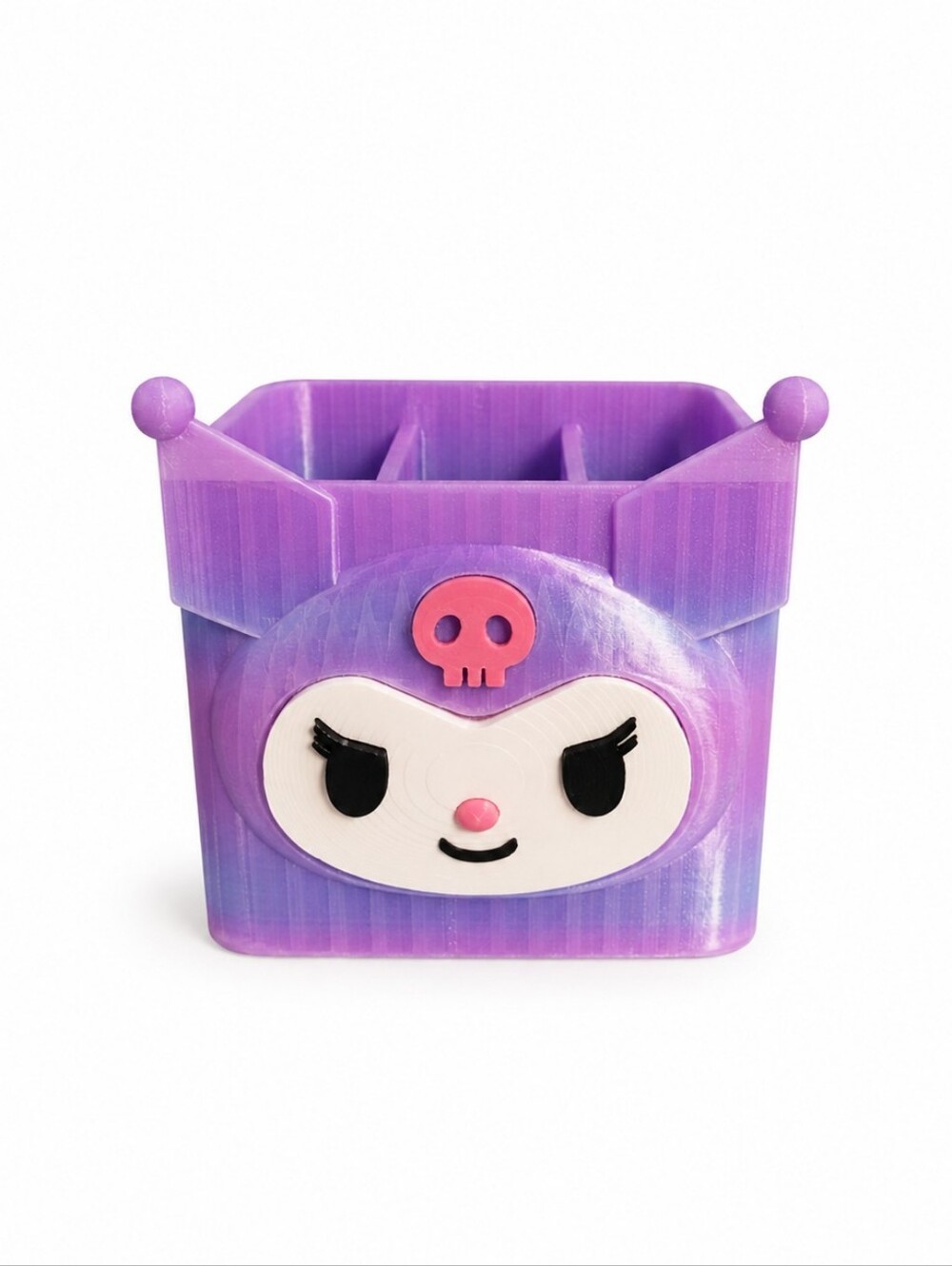 Kuromi Makeup Brush Holder Pen Cup Desk Organizer Kawaii Sanrio Style Decor